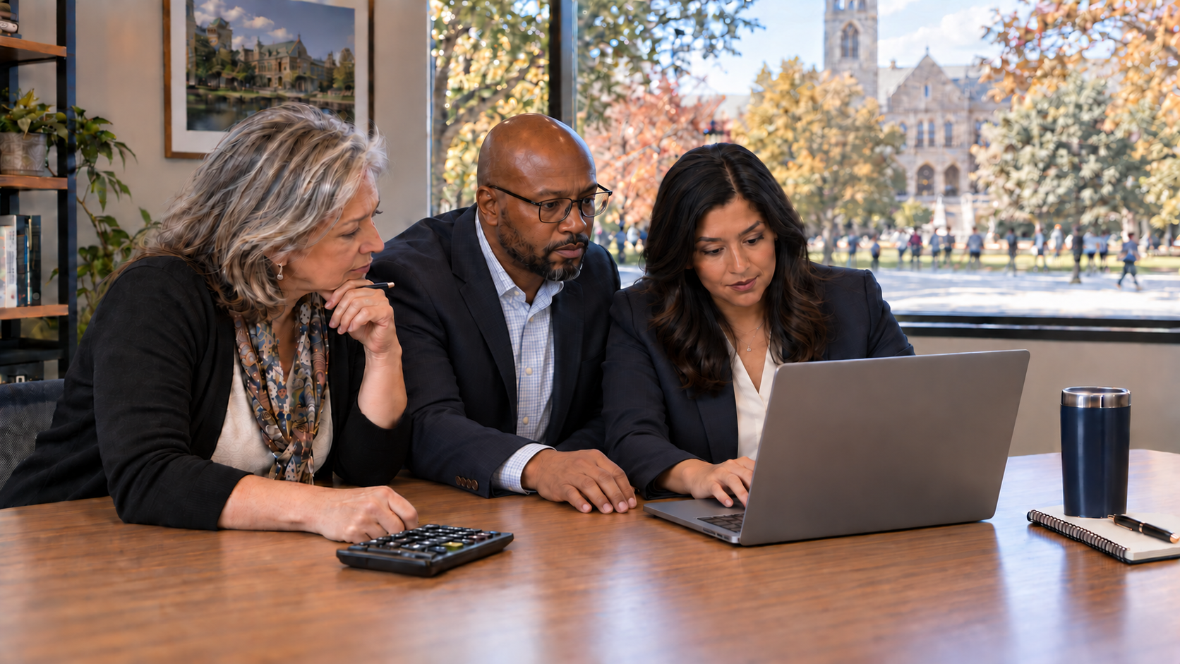 Higher education institution colleagues using SPOL Budgeting to connect their budgets to strategies. 